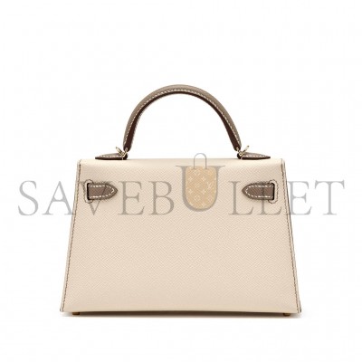 HERMÈS EPSOM MINI KELLY 20 PERMABRASS HARDWARE (19*12*5.5cm) 